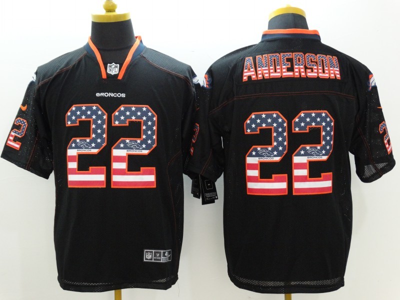 Men's Denver Broncos C.J. Anderson #22 Black Jersey